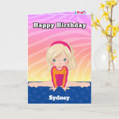 Blond Meisje Gymnastiek Je bent een-doolhof-Verjaa Kaart (Gele Bloem)