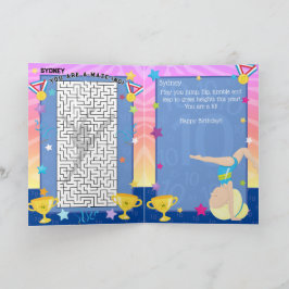 Blond Meisje Gymnastiek Je bent een-doolhof-Verjaa Kaart