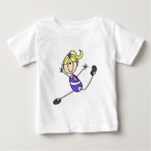 Blond Meisje Gymnastiek T-shirts en geschenken (Voorkant)