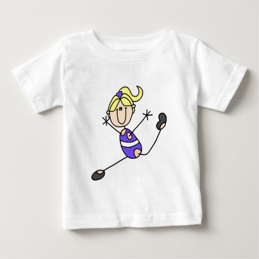 Blond Meisje Gymnastiek T-shirts en geschenken (Voorkant)