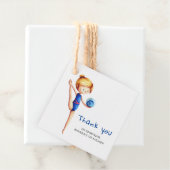 Blond meisje gymnastiek verjaardag dank je wel bedankjes labels (In situ)