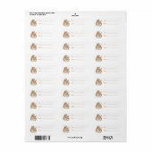 Blond meisje hert Kerstmis Etiket (Full Sheet)
