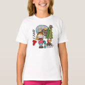 Blond meisje I Love Camp Recreation T-shirt (Voorkant)