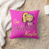 Blond meisje kleine ster prinses naam kussen (Deken)