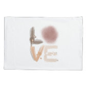 Blond meisje macht slaperige jonge blonde vrouw kussensloop (Achterkant)