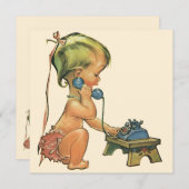  blond meisje met een kinderongeluk dat telefonisc (Voorkant / Achterkant)