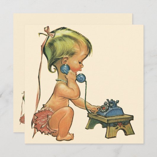  blond meisje met een kinderongeluk dat telefonisc (Voorkant / Achterkant)