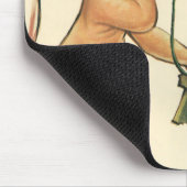 blond meisje met een kinderongeluk dat telefonisc muismat (Hoek)