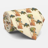  blond meisje met een kinderongeluk dat telefonisc stropdas (Opgerold)