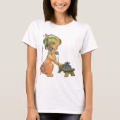 blond meisje met een kinderongeluk dat telefonisc t-shirt (Voorkant)