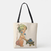  blond meisje met een kinderongeluk dat telefonisc tote bag (Achterkant)
