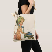  blond meisje met een kinderongeluk dat telefonisc tote bag (Dichtbij)