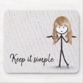 Blond meisje op pokadots muismat (Voorkant)