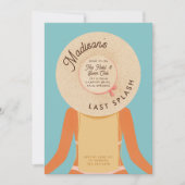 Blond Meisje Palm Springs Bachelorette Pool Party Kaart (Voorkant)