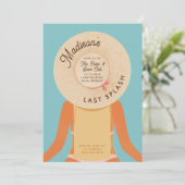 Blond Meisje Palm Springs Bachelorette Pool Party Kaart (Staand voorkant)