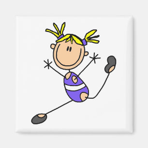 Blond meisje turn T-shirts en cadeaus Magneet