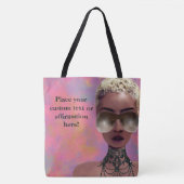 Blond Melanin Berry Beauty Black Art Rainbow Tote Bag (Voorkant)
