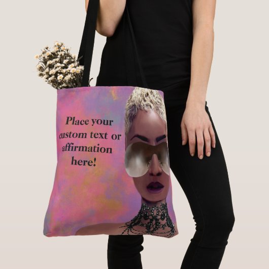 Blond Melanin Berry Beauty Black Art Rainbow Tote Bag (Dichtbij)