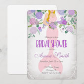 Blond-mermaid-bruid-uitnodiging in het kader van h kaart (Voorkant / Achterkant)