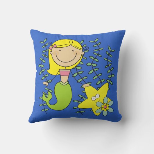 Blond Mermaid Kussen (Achterkant)