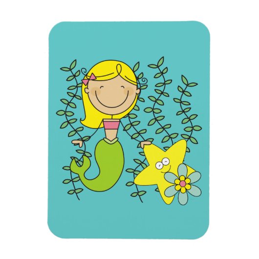 Blond Mermaid Magneet (Verticaal)