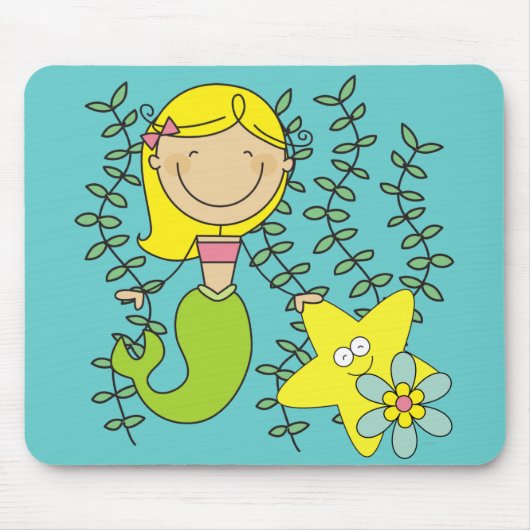 Blond Mermaid Muismat (Voorkant)
