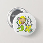Blond Mermaid Ronde Button 5,7 Cm (Voorkant /achterkant)