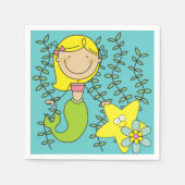 Blond Mermaid Servetten (Voorkant)