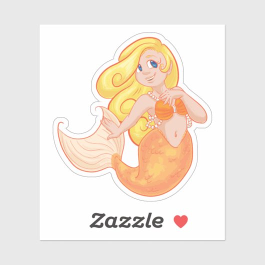Blond Mermaid Sticker (Vel)