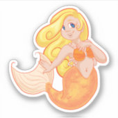 Blond Mermaid Sticker (Voorkant)