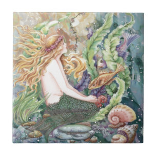 Blond Mermaid Tegeltje