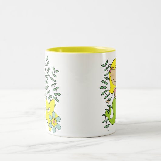 Blond Mermaid Tweekleurige Koffiemok (Center)