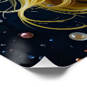 Blond met gedurfde Stippen Perfect Poster (Hoek)