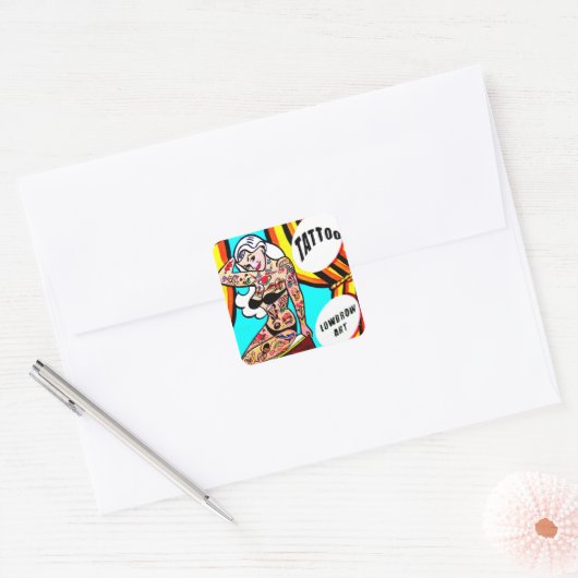 blond met tattoos sticker (Envelop)