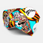 blond met tattoos stropdas (Opgerold)