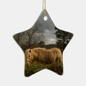 Blond miniatuur Pony/paard Keramisch Ornament (Rechts)