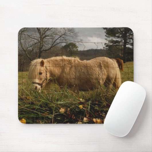 Blond miniatuur Pony/paard Muismat (Met muis)