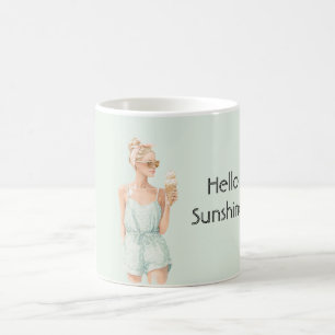 Blond Mint Top Hello Sunshine Ijs Strand Koffiemok