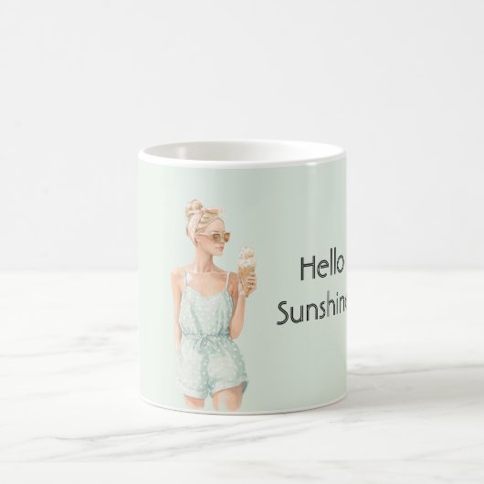 Blond Mint Top Hello Sunshine Ijs Strand Koffiemok (Center)
