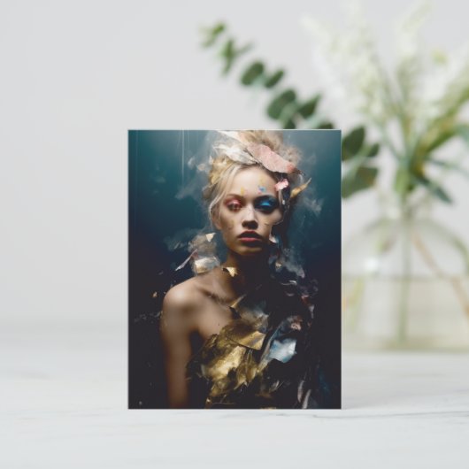 Blond Mode Modelfotografie Briefkaart (Staand voorkant)