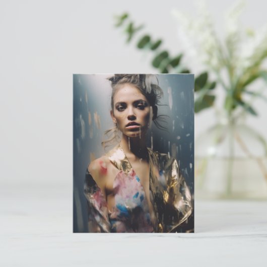 Blond Mode Modelfotografie Briefkaart (Staand voorkant)