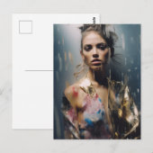 Blond Mode Modelfotografie Briefkaart (Voorkant / Achterkant)