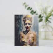 Blond Mode Modelfotografie Briefkaart (Staand voorkant)