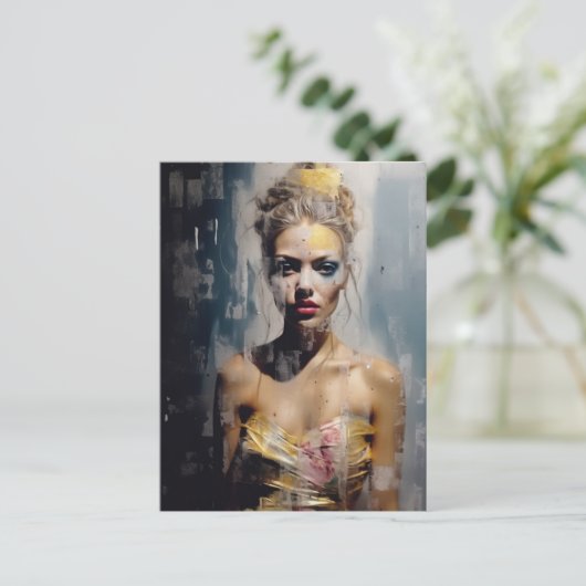 Blond Mode Modelfotografie Briefkaart (Staand voorkant)