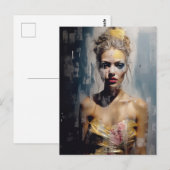 Blond Mode Modelfotografie Briefkaart (Voorkant / Achterkant)