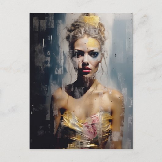 Blond Mode Modelfotografie Briefkaart (Voorkant)