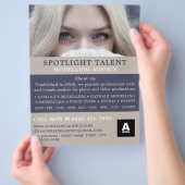 Blond Model, Modelagentuur, Model Agent Flyer (Hand)
