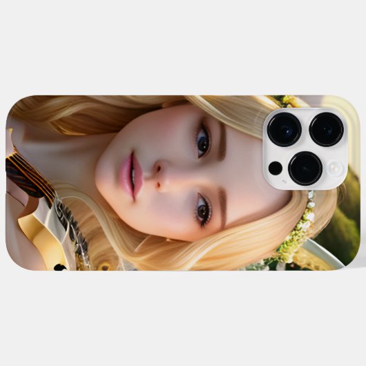 Blond Mooie Muse Spelen Een Harp Case-Mate iPhone Case (Achterkant (horizontaal))