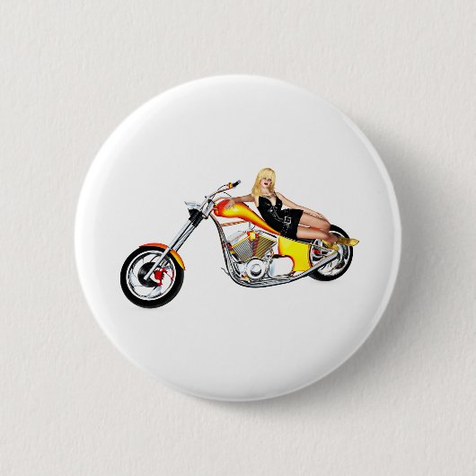 Blond op een kaper ronde button 5,7 cm (Voorkant)