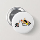 Blond op een kaper ronde button 5,7 cm (Voorkant /achterkant)